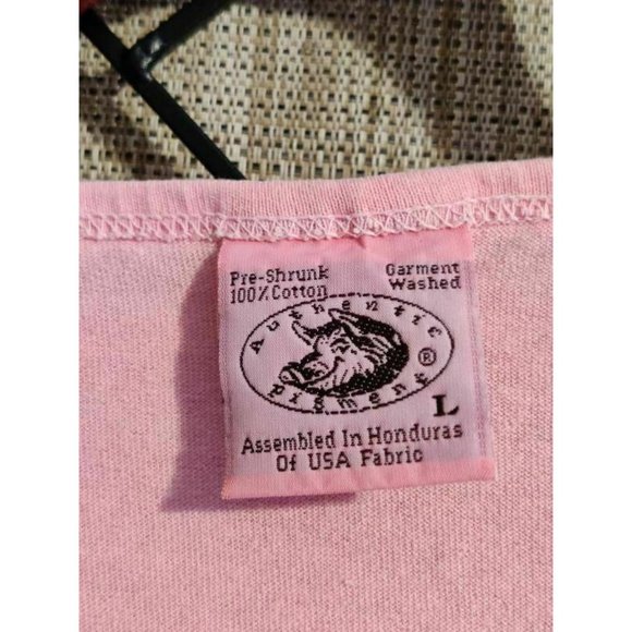 Authentic Pigment Womens T-Shirt Pink Palm Trees S - Picture 10 of 12